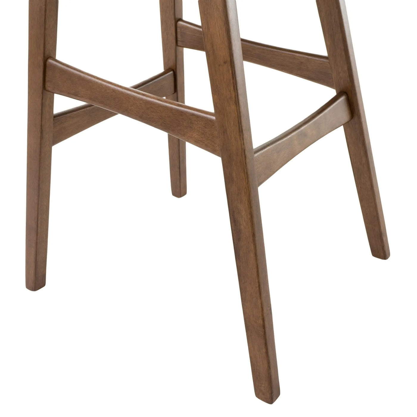 Mid Century Modern Bar Stool Set With Upholstered Seating by HouseOfZazla