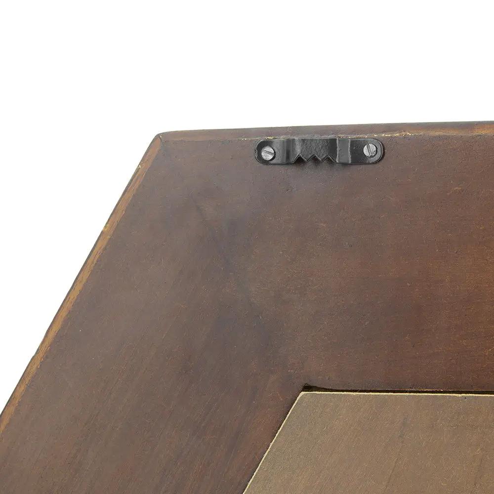 Hexagon Mirror With Natural Wood Frame, Wall Decor For Living Room Bathroom Hallway by HouseOfZazla
