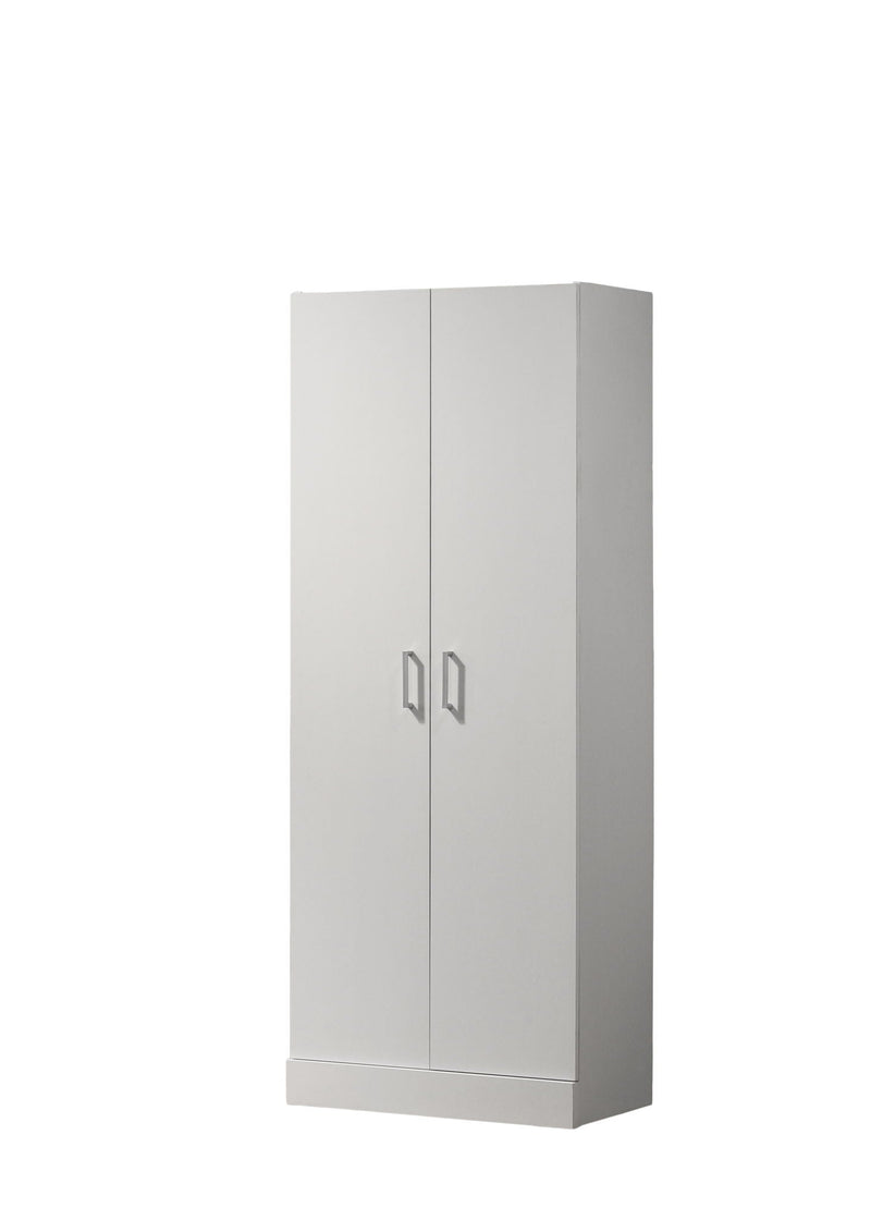 Alara - Height Simplistic Double Door Storage Cabinet - White by HouseOfZazla