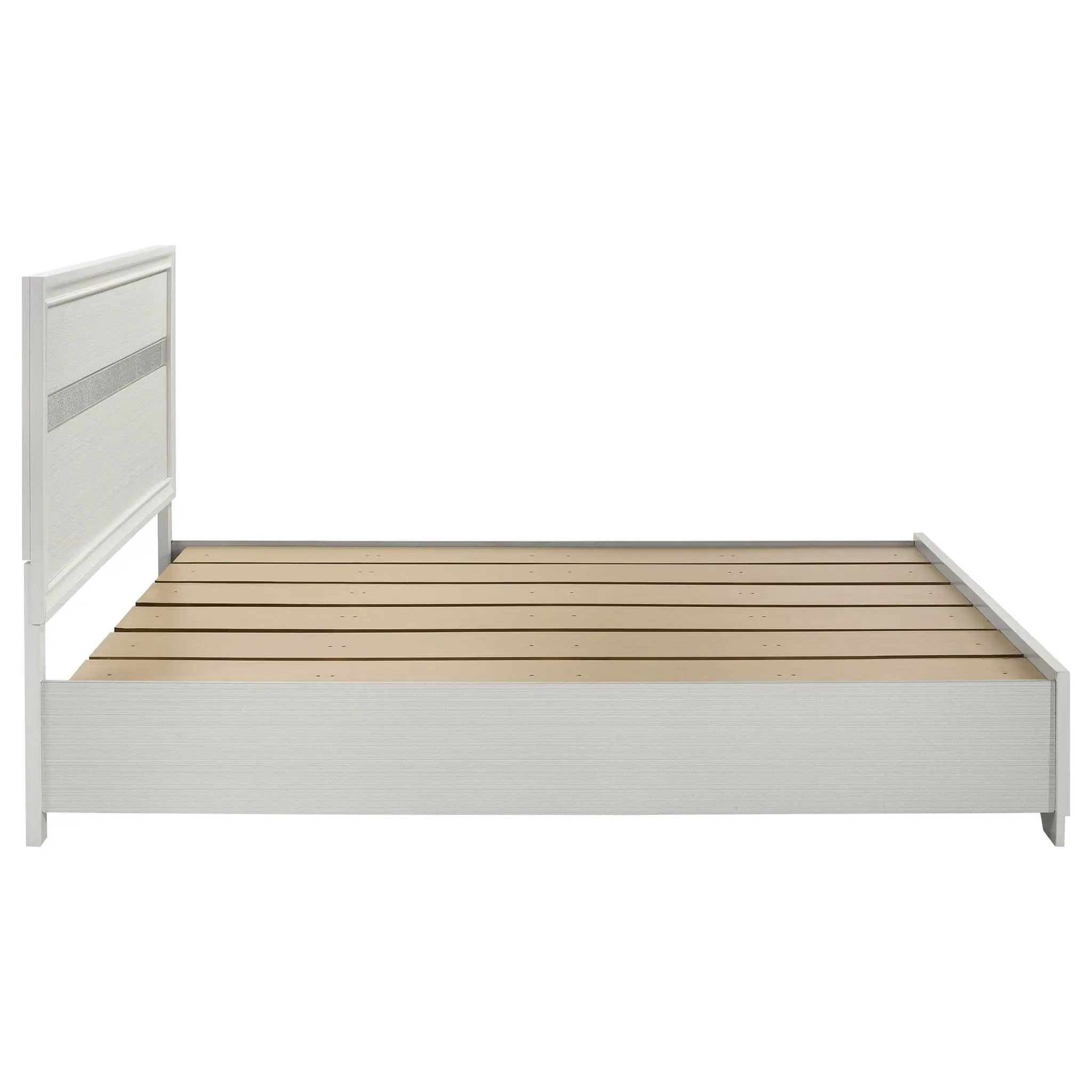 Miranda 51-inch Wood California King Storage Panel Bed White by Unique Piece Furniture
