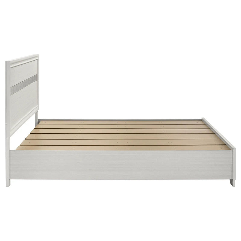 Miranda 51-inch Wood California King Storage Panel Bed White by Unique Piece Furniture