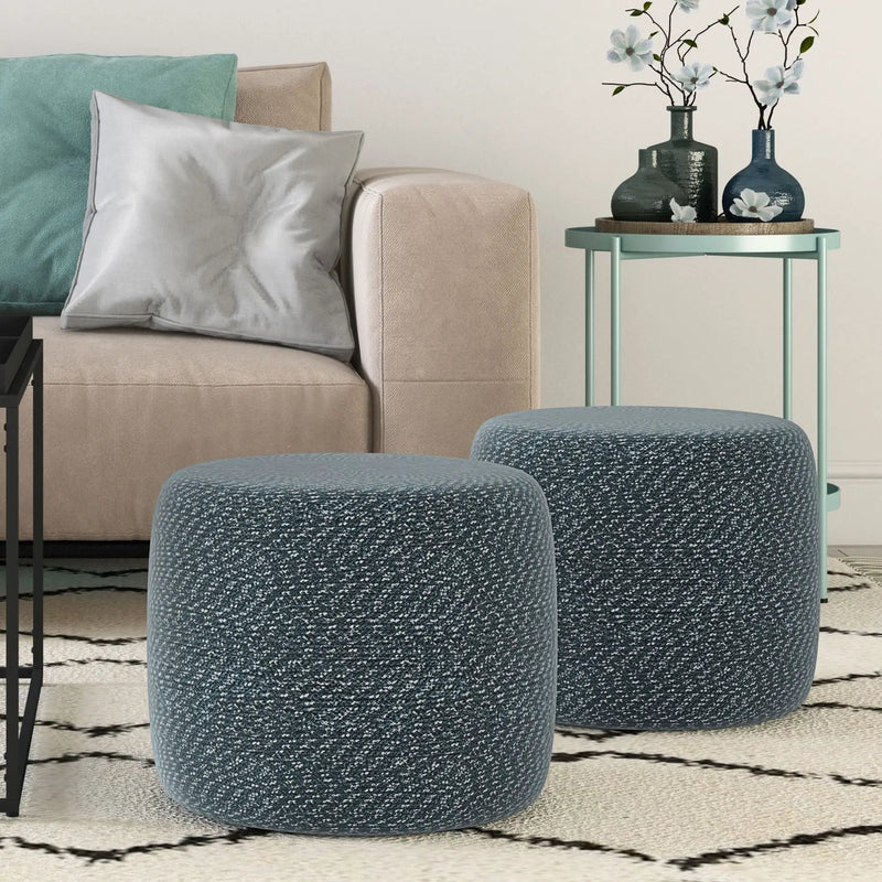 Bayley - Versatile Round Braided Pouf by HouseOfZazla
