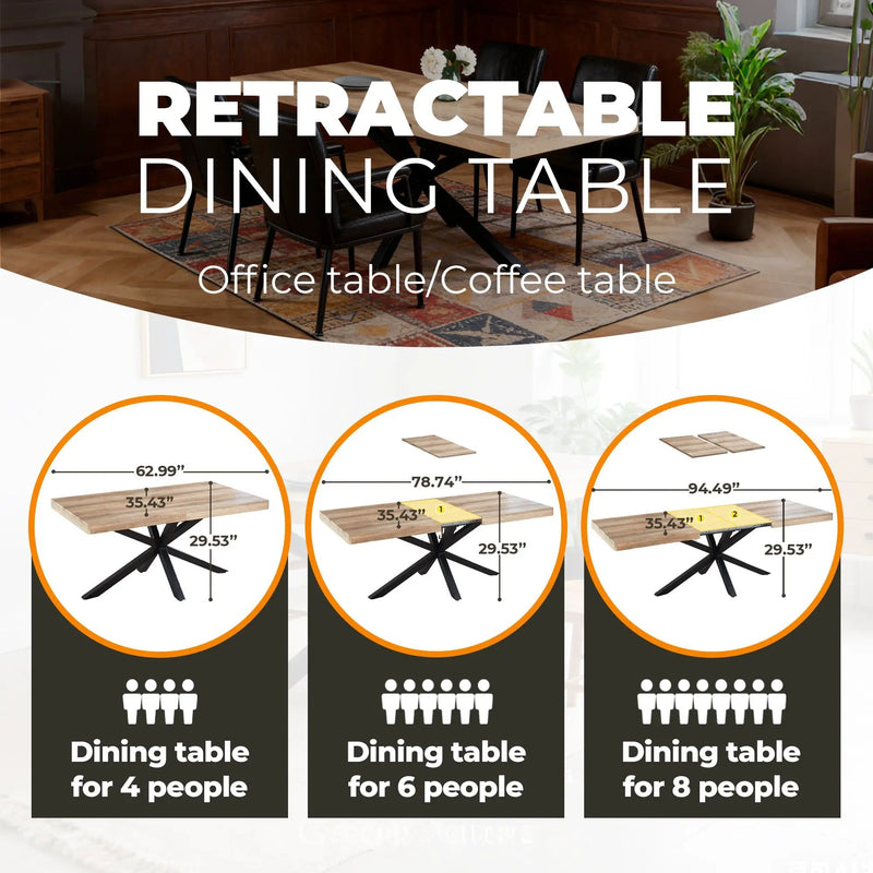 Extendable Table - Dining, Office & Coffee Use by HouseOfZazla