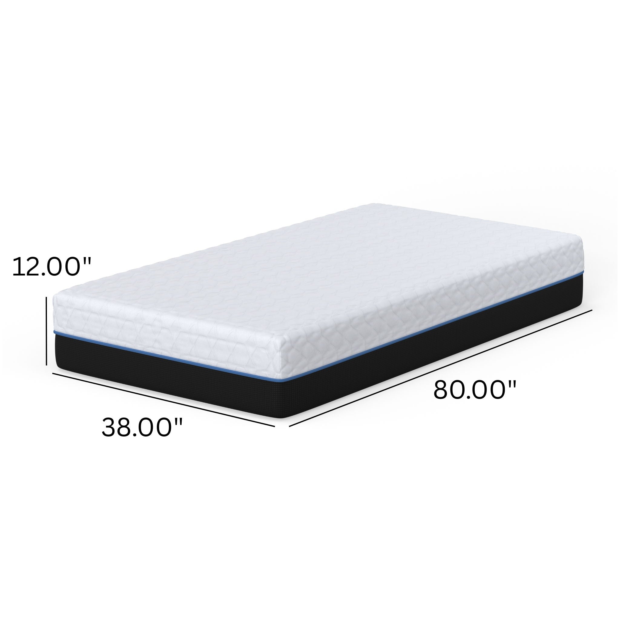 Copper Lux - 12" Soft Memory Foam Mattress With Phase Change Cooling Fabric by HouseOfZazla
