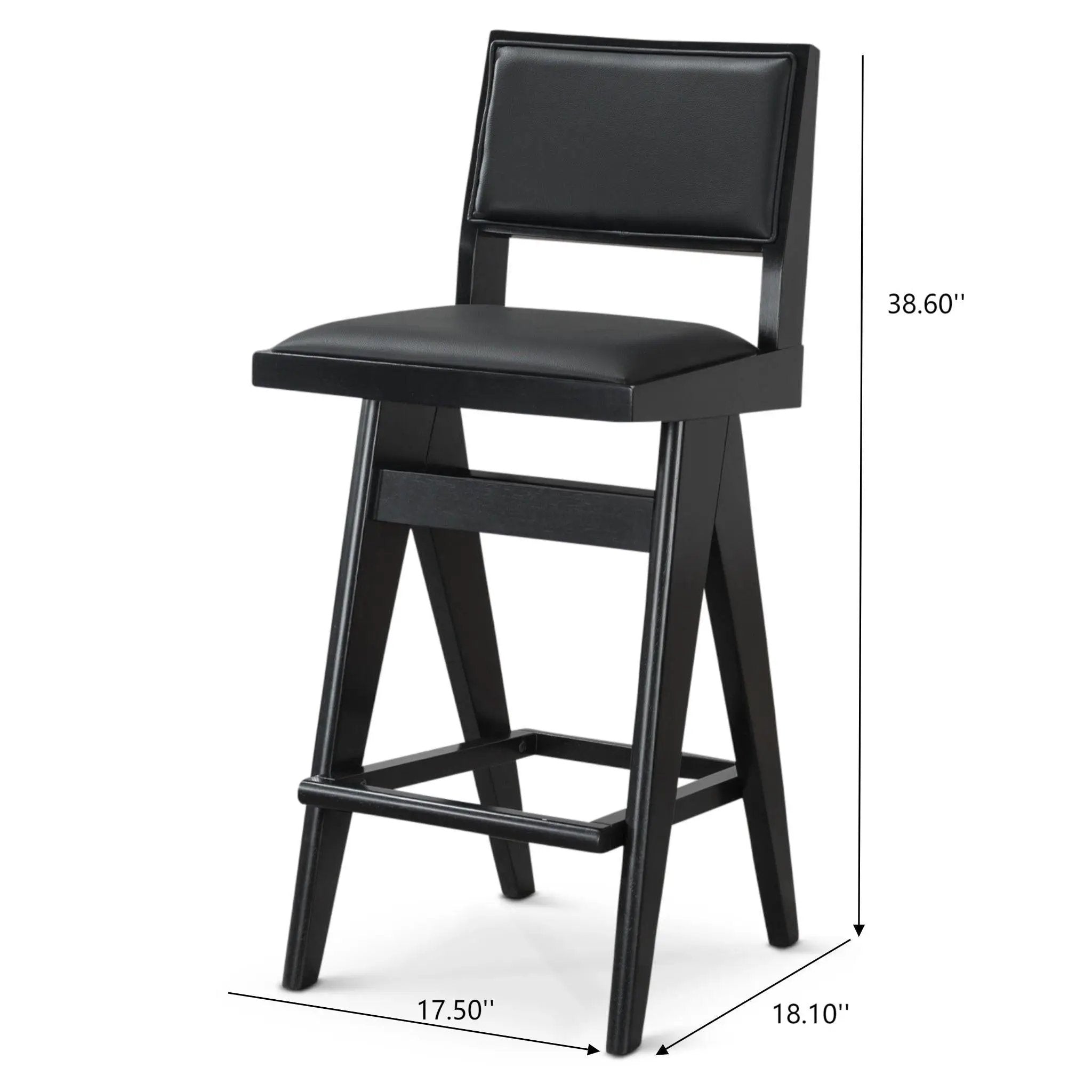 Keira - Bar Stool (Set of 2) - Black by HouseOfZazla