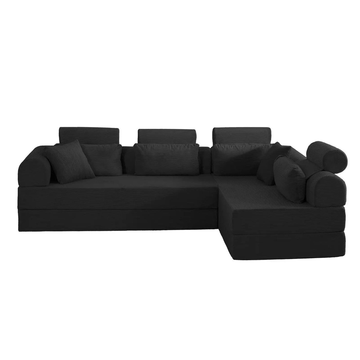 Modern L-Shape Modular Sectional Sofa, Compressed Design by HouseOfZazla