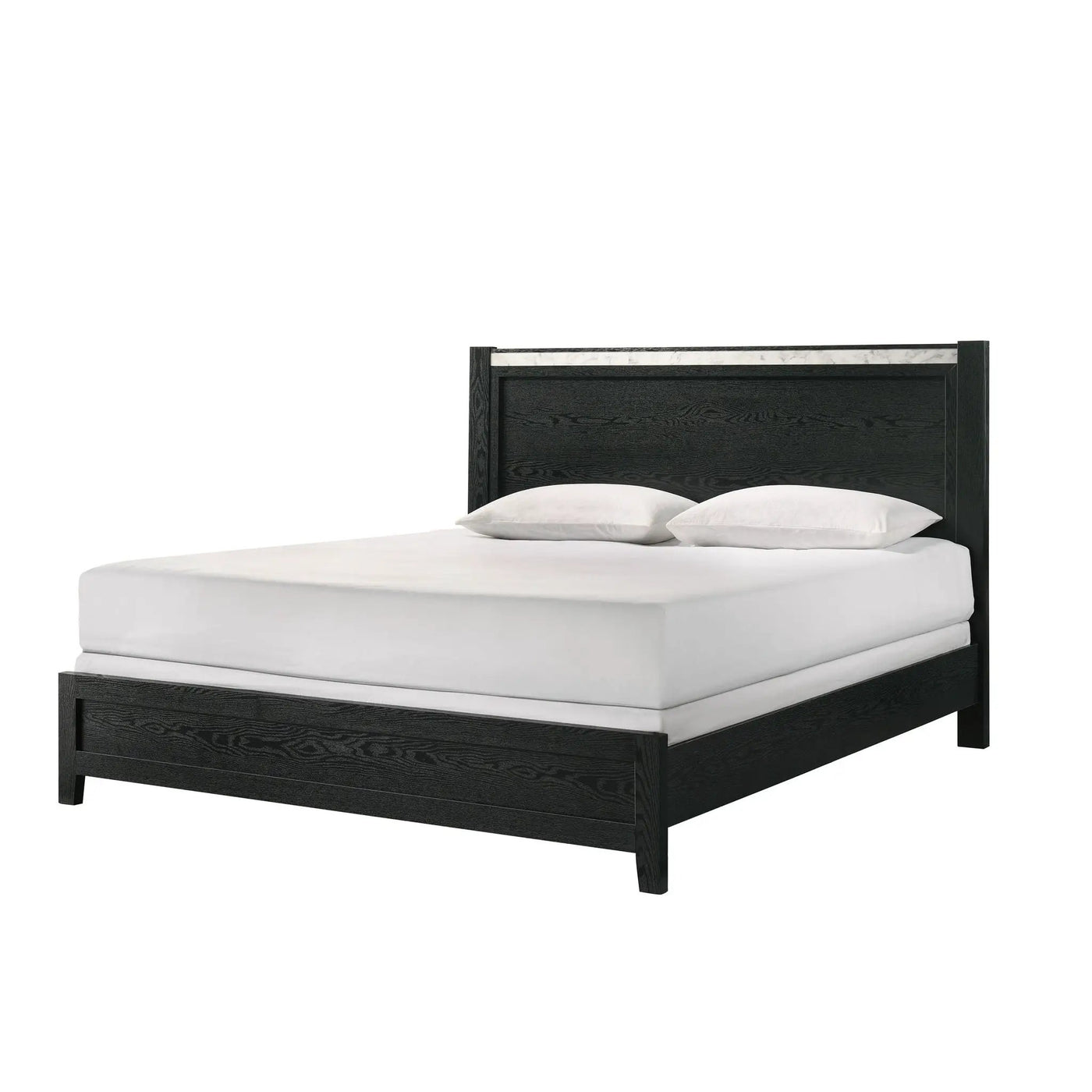 Contemporary Panel Bed With Accents by Unique Piece Furniture