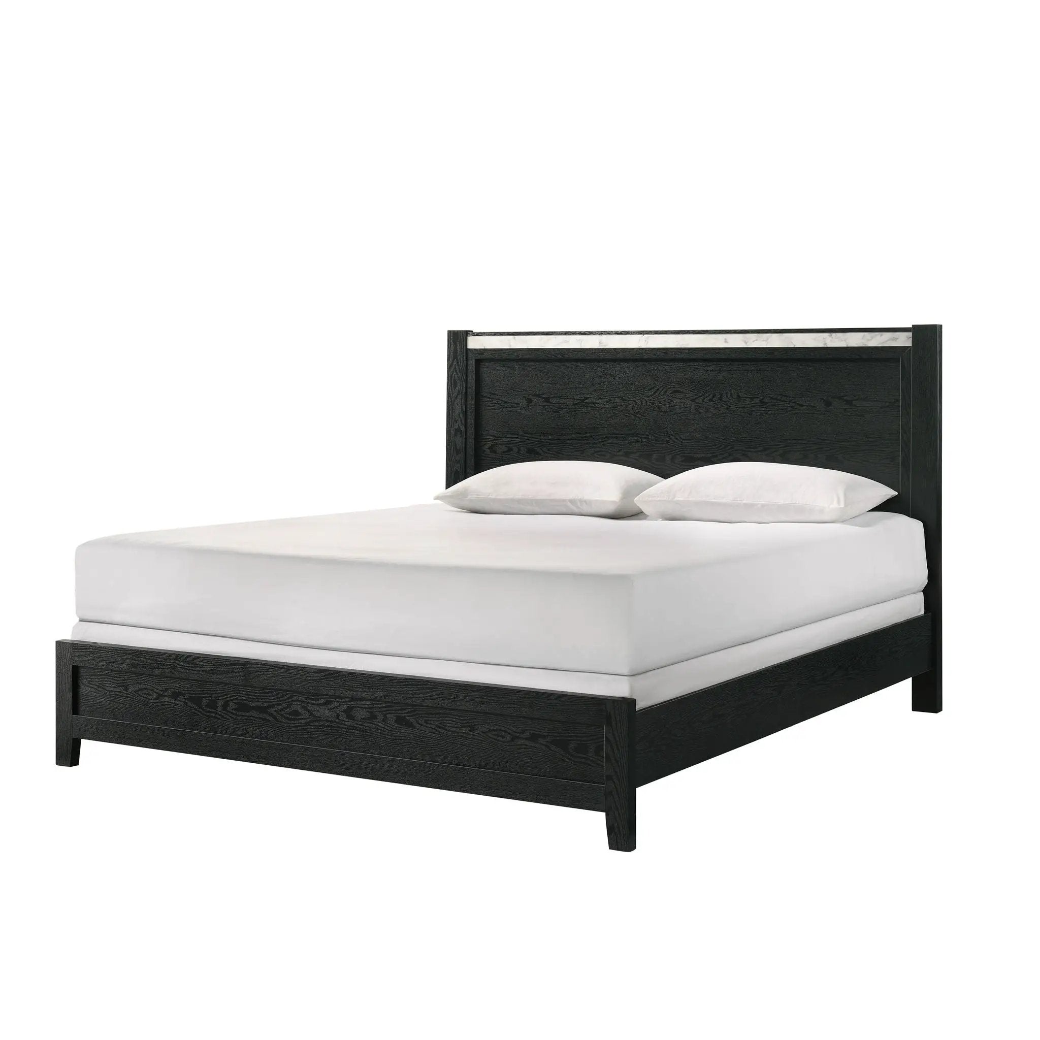 Contemporary Panel Bed With Accents by Unique Piece Furniture