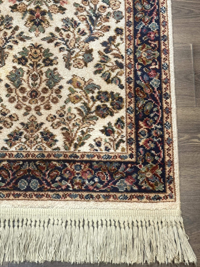 Karastan Rug 2x4, Ivory Sarouk #760, Vintage Wool Small Karastan Carpet, Original 700 Series, Discontinued by Jewel Rugs