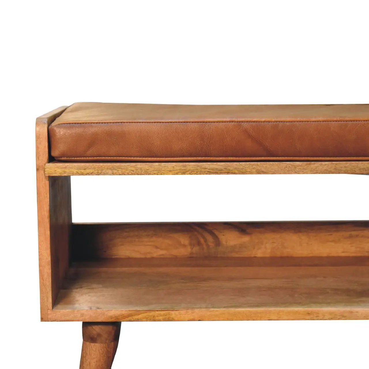 Solid Wood Bench With Upholstered Sea by Unique Piece Furniture