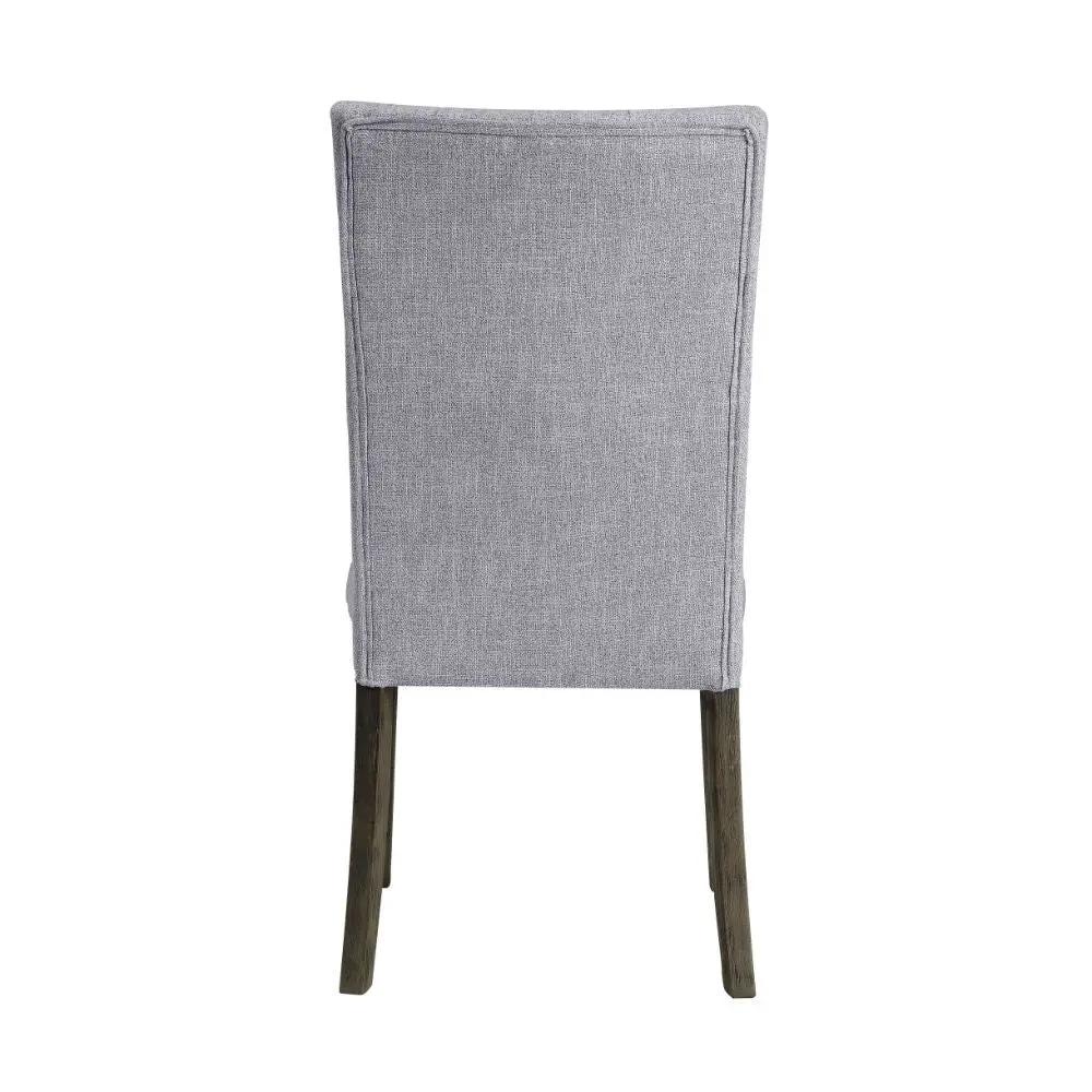 Merel - Side Chair (Set of 2) - Gray Linen & Gray Oak by Unique Piece Furniture