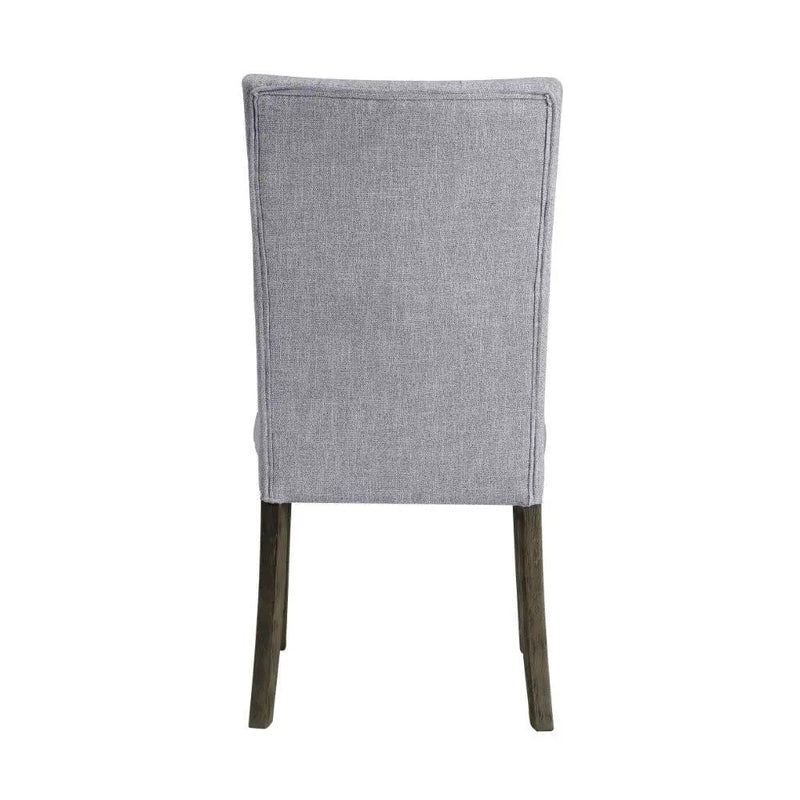 Merel - Side Chair (Set of 2) - Gray Linen & Gray Oak by Unique Piece Furniture