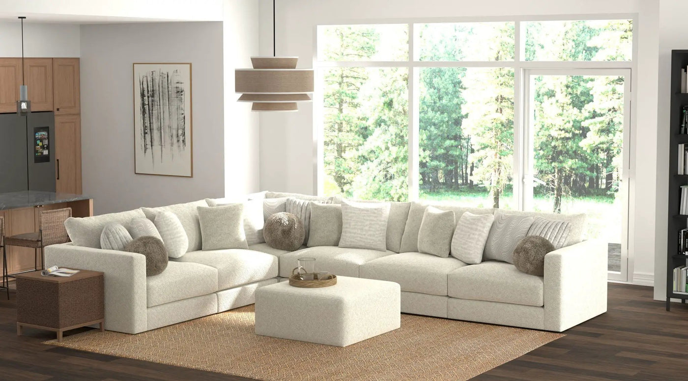 Ritzy - Modular Sofa And Included Cocktail Ottoman by Unique Piece Furniture
