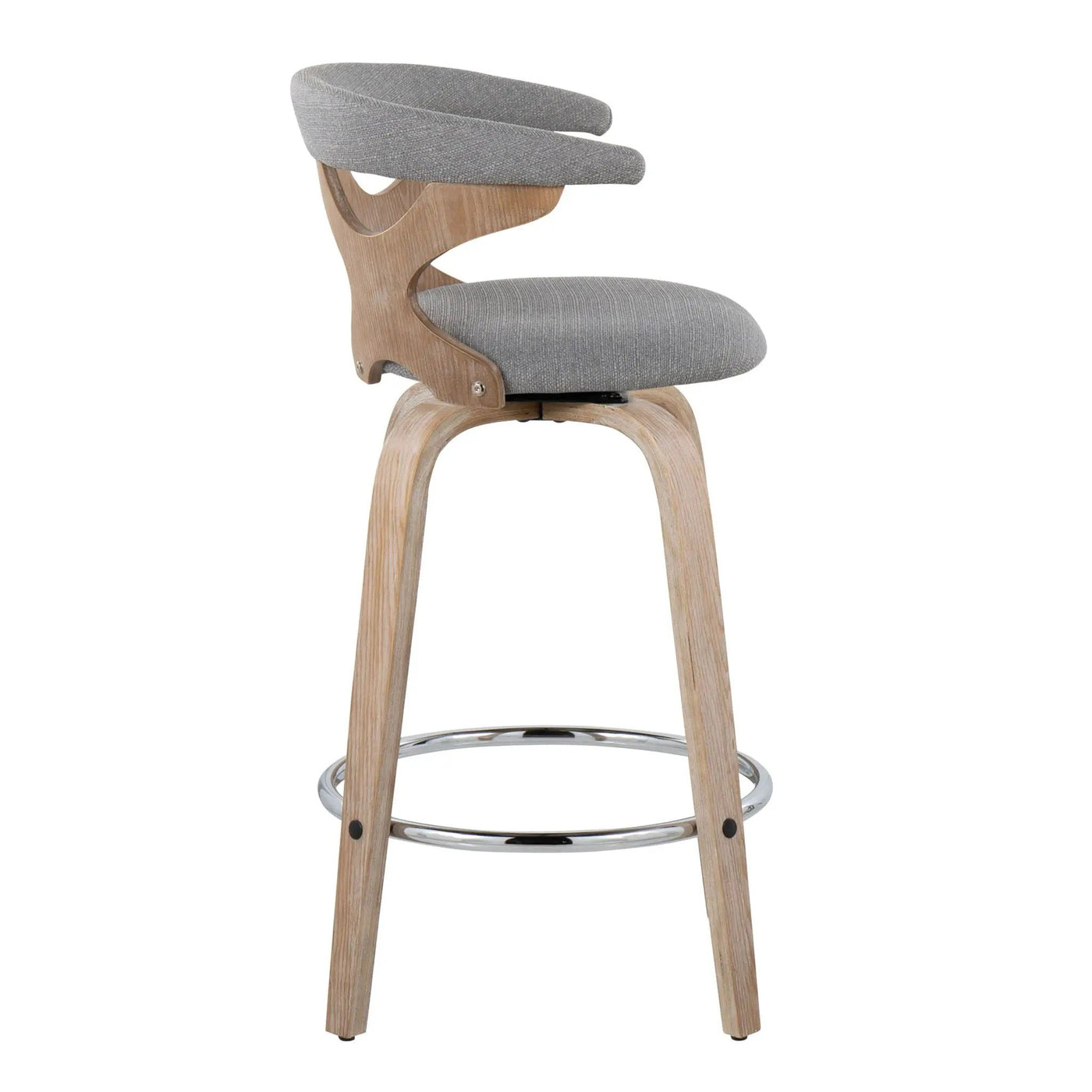 Gardenia - Mid Century Modern Fixed Height Counter Stool With Swivel (Set of 2) by HouseOfZazla
