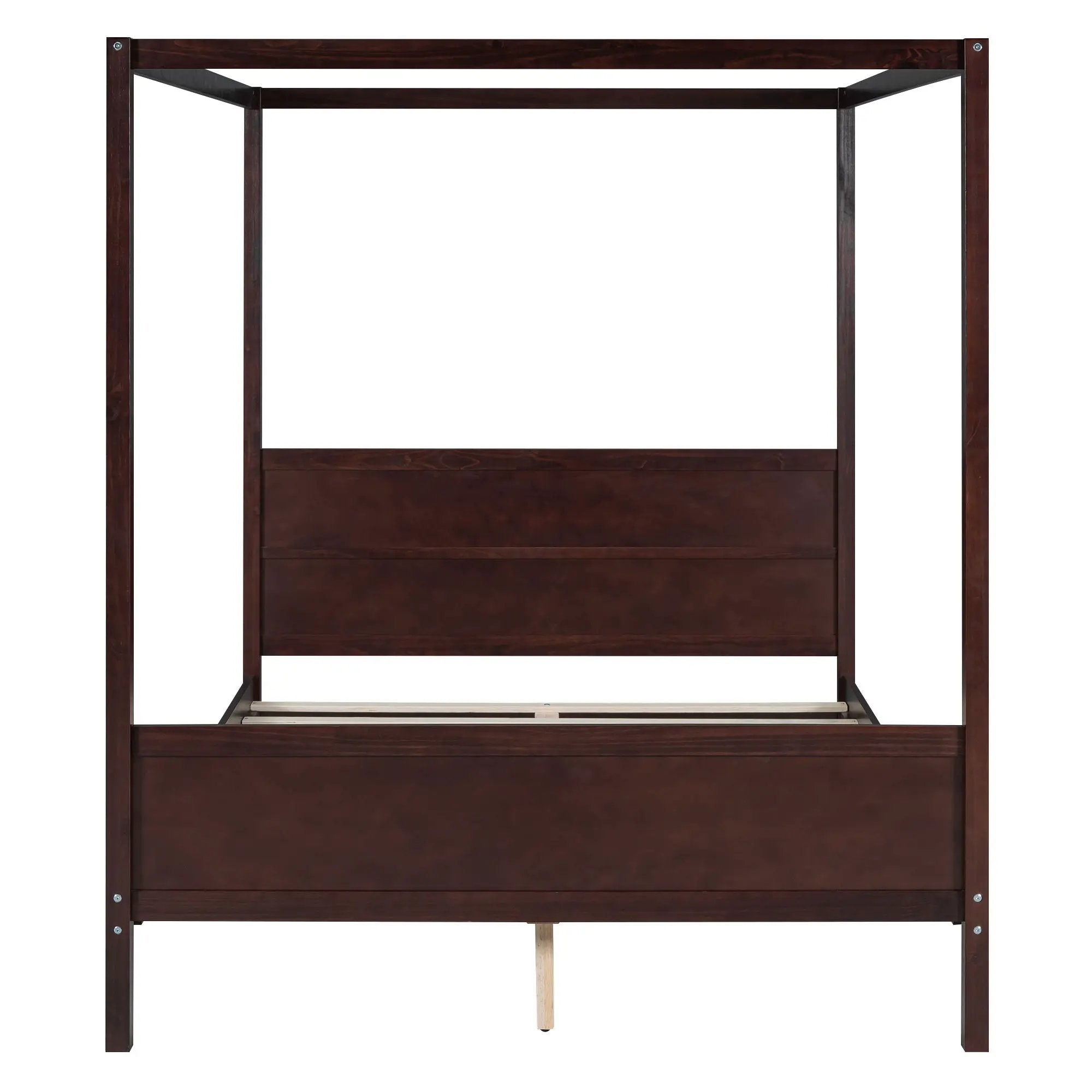 Canopy Platform Bed With Headboard And Footboard, Slat Support Leg by Unique Piece Furniture