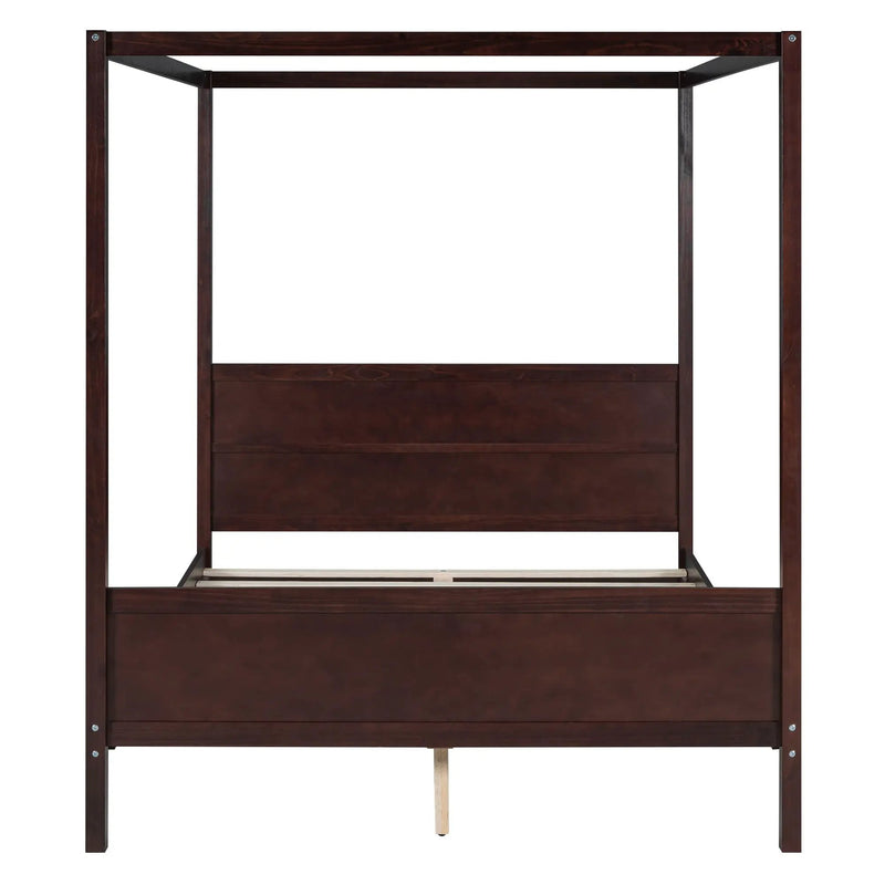Canopy Platform Bed With Headboard And Footboard, Slat Support Leg by Unique Piece Furniture
