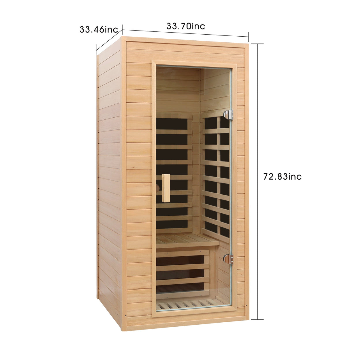 Hemlock Infrared Sauna with Bluetooth & LED Lighting - Natural Wood, photo 9 of 9