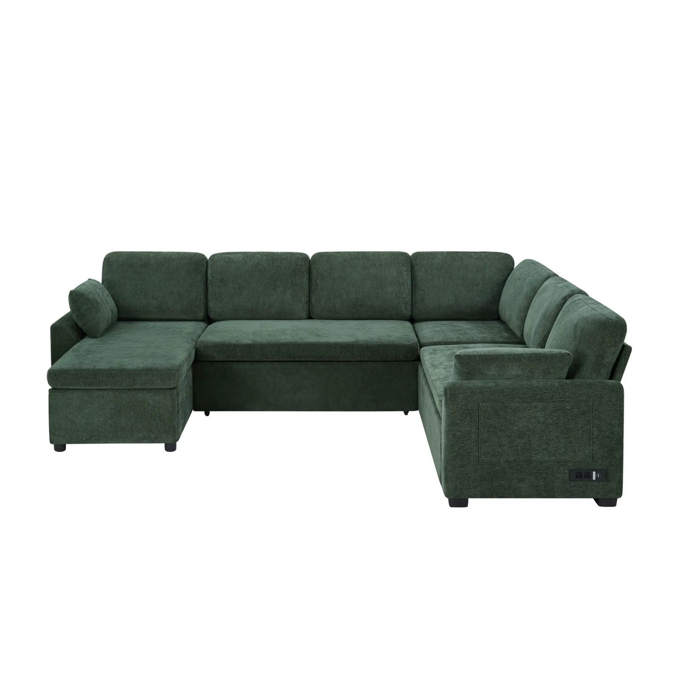 Convertible U-Shaped Sectional Sofa Bed With Reversible Chaise by HouseOfZazla