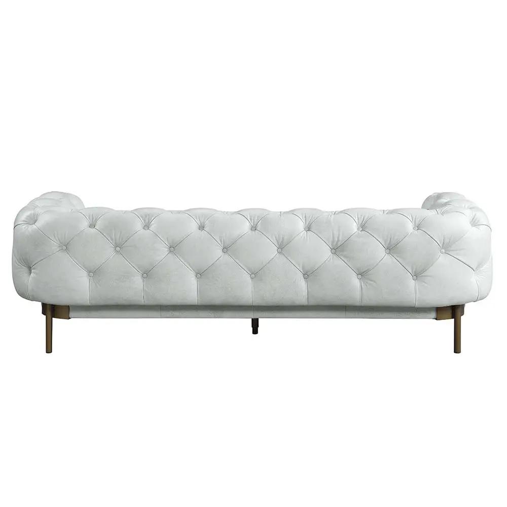 Ragle - Sofa - Vintage White Top Grain Leather by Unique Piece Furniture