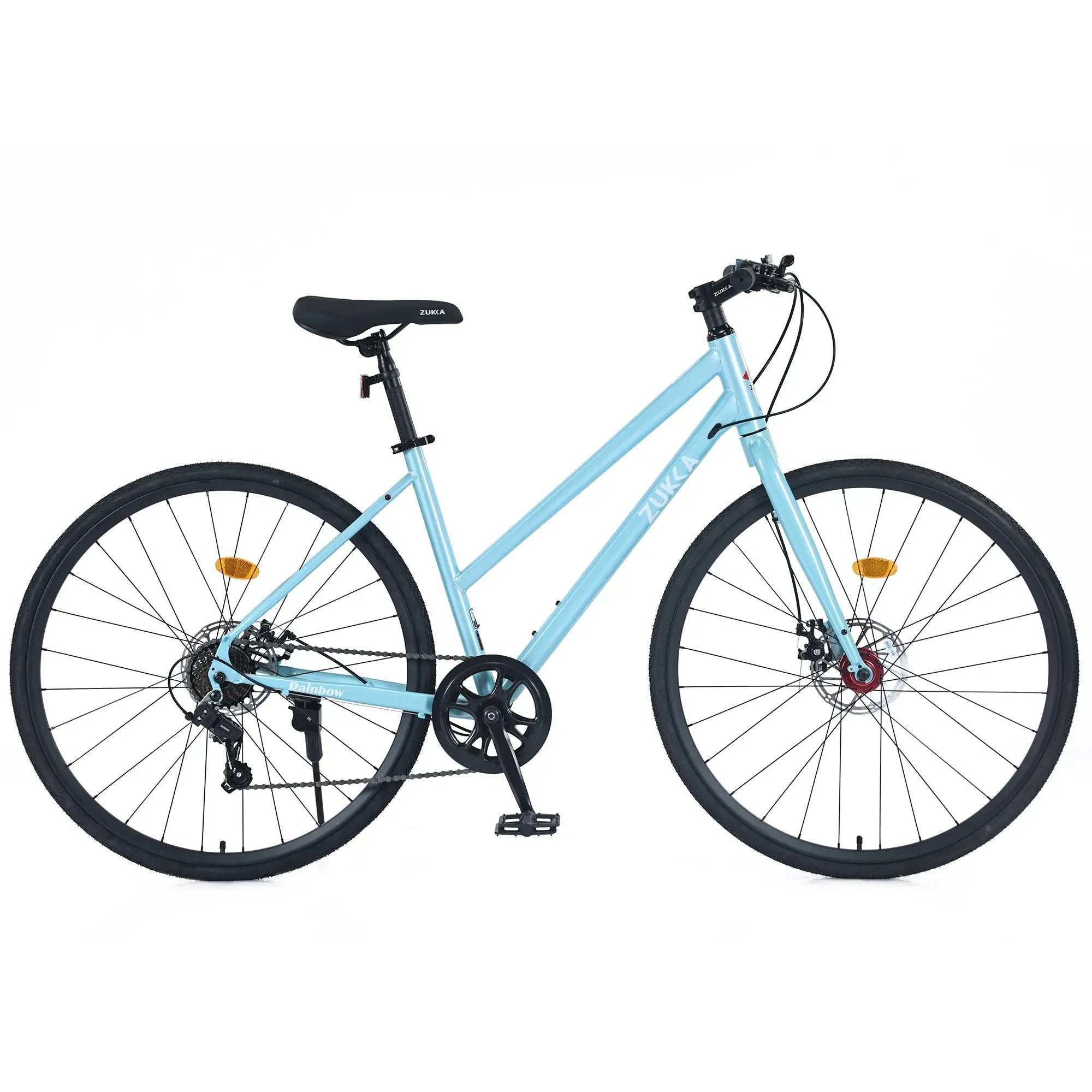 7 Speed Hybrid Bike Disc Brake 700C Road Bike for Men & Women by HouseOfZazla