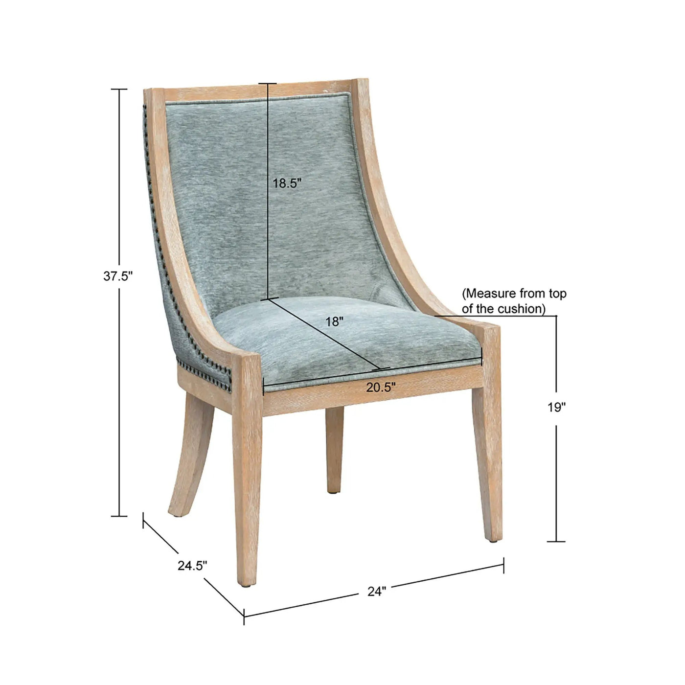 Upholstered Dining Chair With Nailhead Trim by HouseOfZazla
