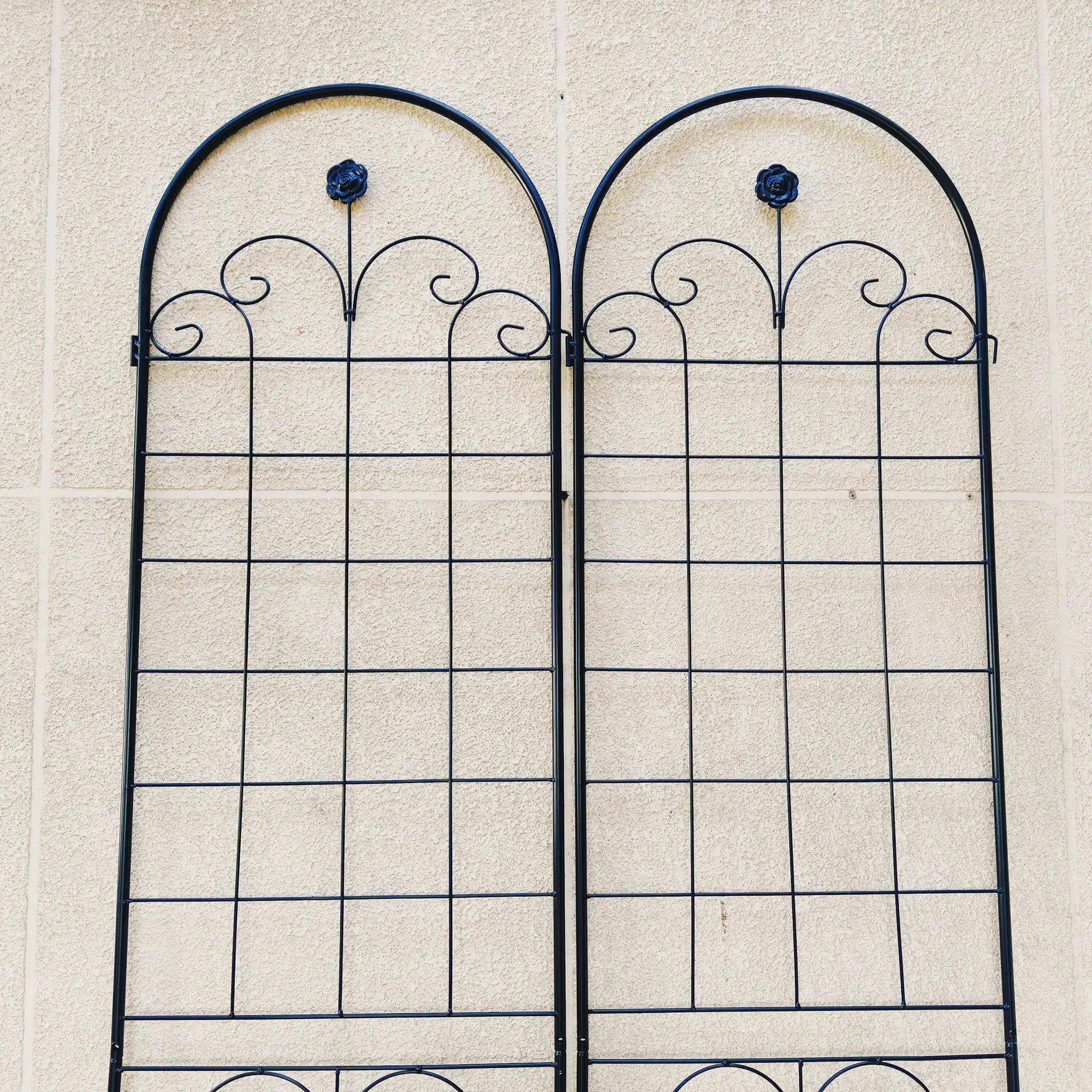Metal Garden Trellis For Climbing Plants Outdoor Rustproof Plant Support Rose Trellis Netting Trellis by HouseOfZazla