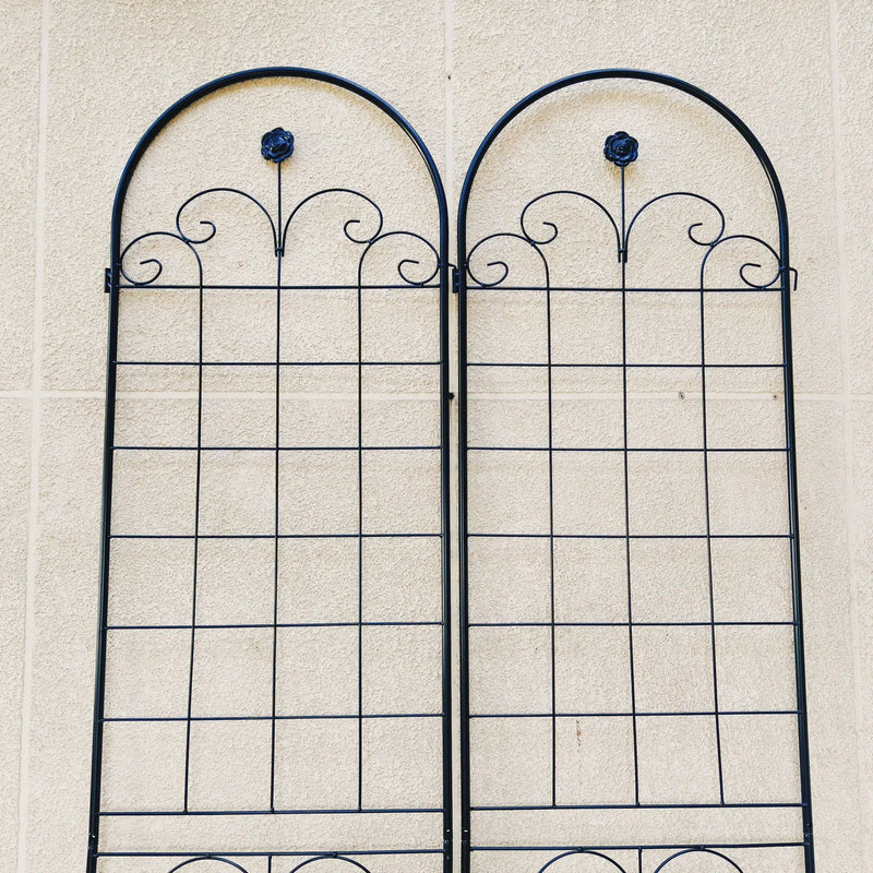 Metal Garden Trellis For Climbing Plants Outdoor Rustproof Plant Support Rose Trellis Netting Trellis by HouseOfZazla