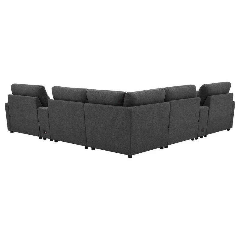 Collins 7-piece Modular Power Reclining Sectional Dark Grey by Unique Piece Furniture