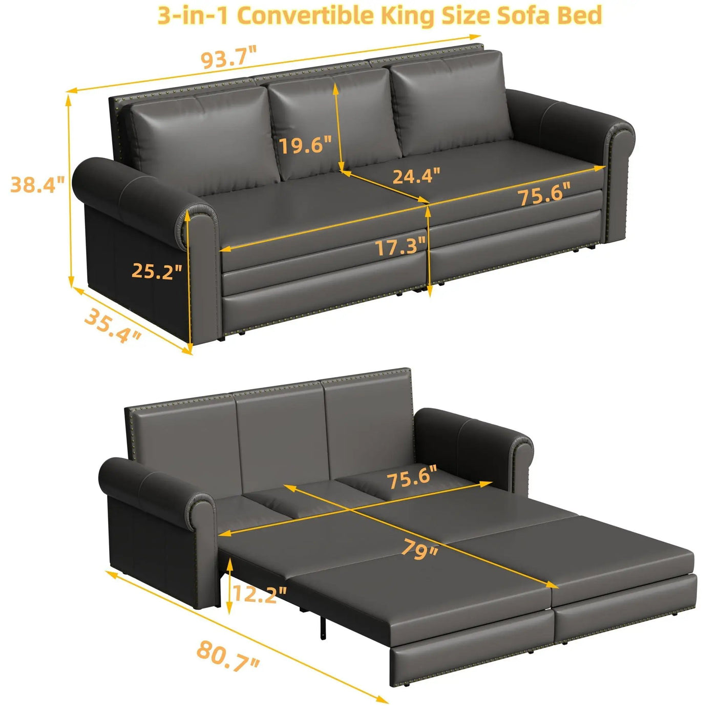 Chesterfield Sofa & Pull Out Bed by HouseOfZazla