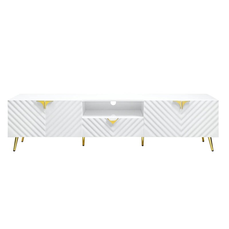 Gaines - High Gloss TV Stand - White by Unique Piece Furniture