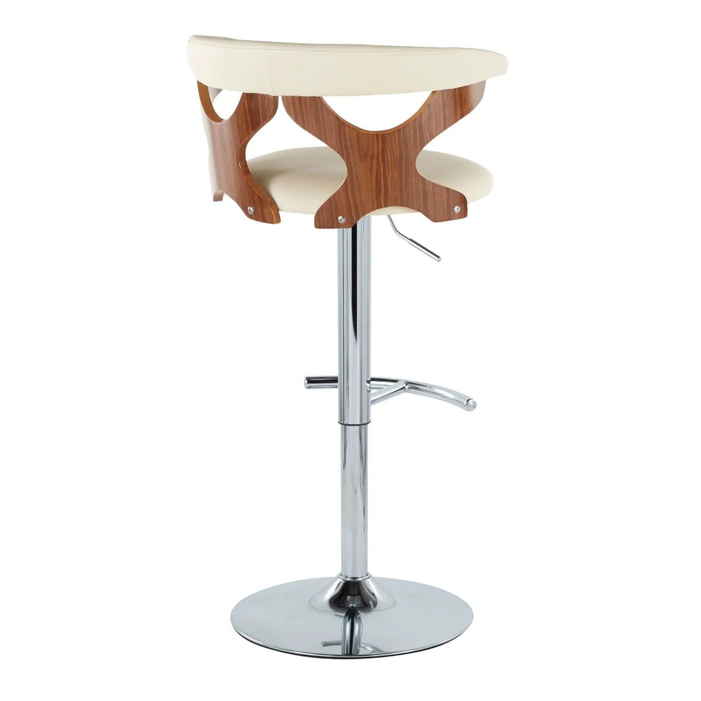 Gardenia - Mid Century Modern Adjustable Barstool With Swivel With Rounded T Footrest (Set of 2) by HouseOfZazla