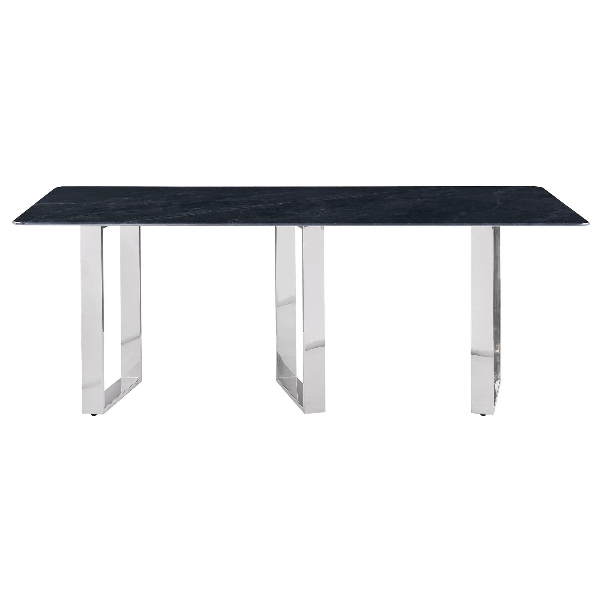 Desden 79-inch Rectangular Sintered Stone Dining Table Grey by Unique Piece Furniture