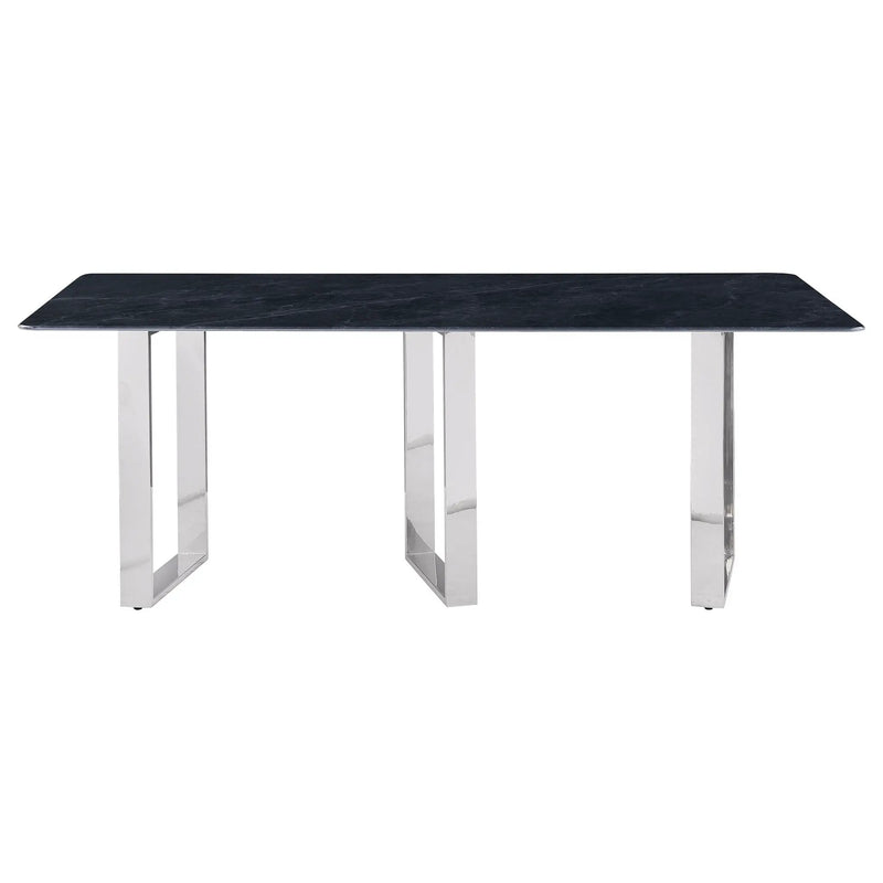 Desden 79-inch Rectangular Sintered Stone Dining Table Grey by Unique Piece Furniture