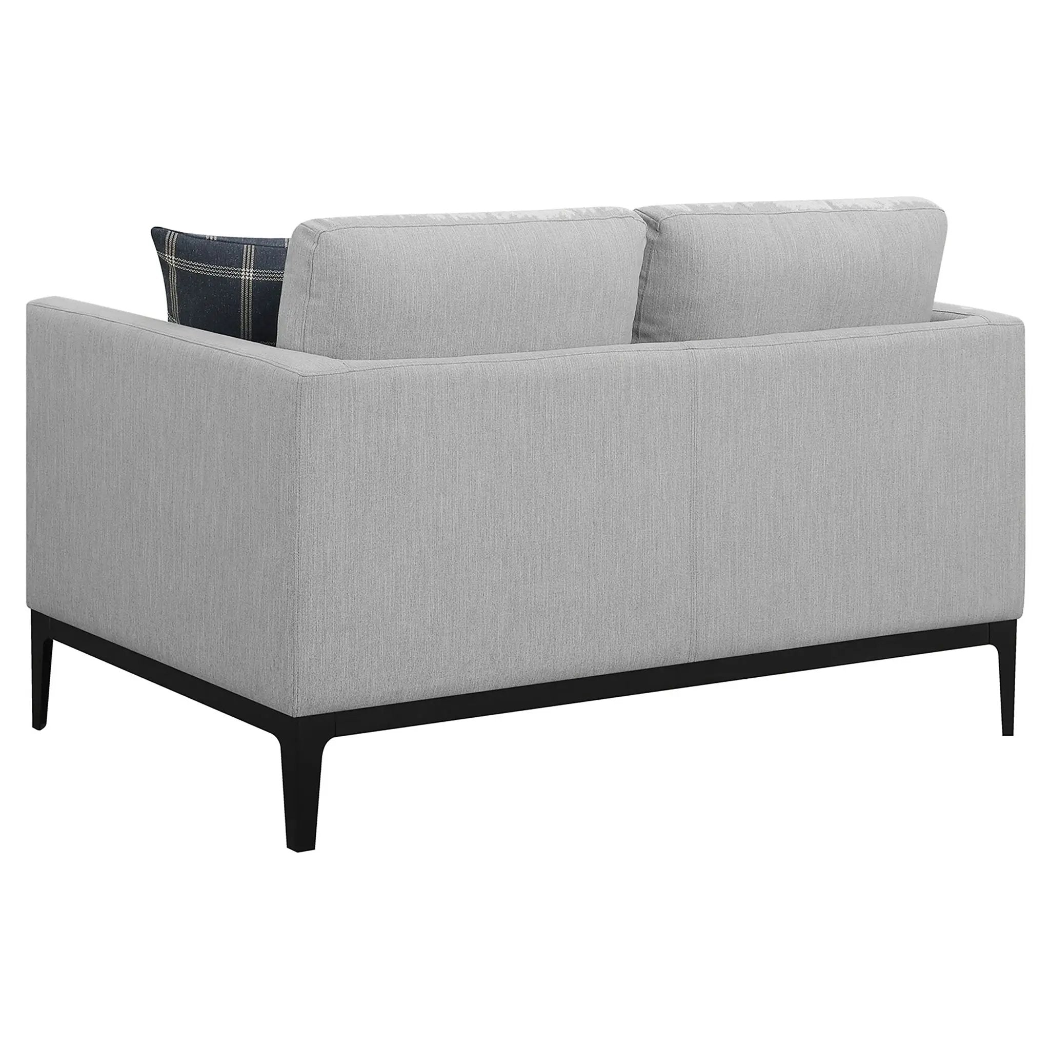 Apperson Upholstered Track Arm Loveseat Light Grey by Unique Piece Furniture