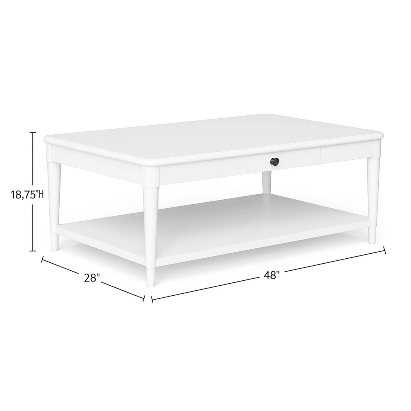 Cocktail Table With Two Storage Drawers And Casters by HouseOfZazla