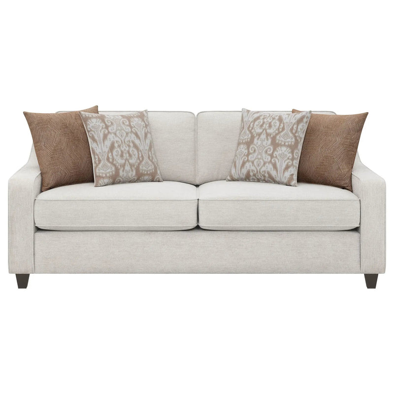 Christine Upholstered Sloped Arm Sofa Beige by Unique Piece Furniture