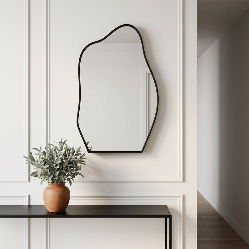 Irregular Cloud-Shaped Medicine Cabinet with Adjustable Glass Shelves - Matte, photo 5 of 10
