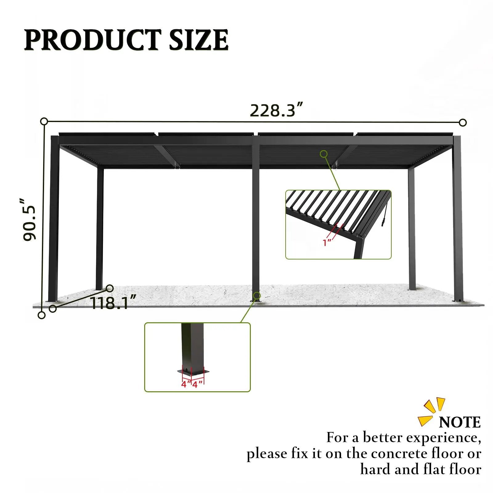 Premium Louver Pergola Aluminium Frame & Louvers by Unique Piece Furniture