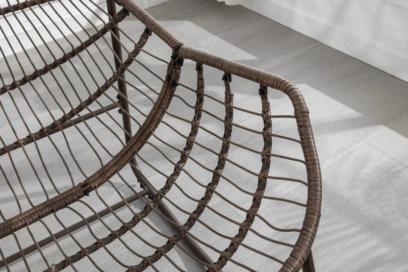 Outdoor Rattan Rocking Chair with Padded Cushion by HouseOfZazla
