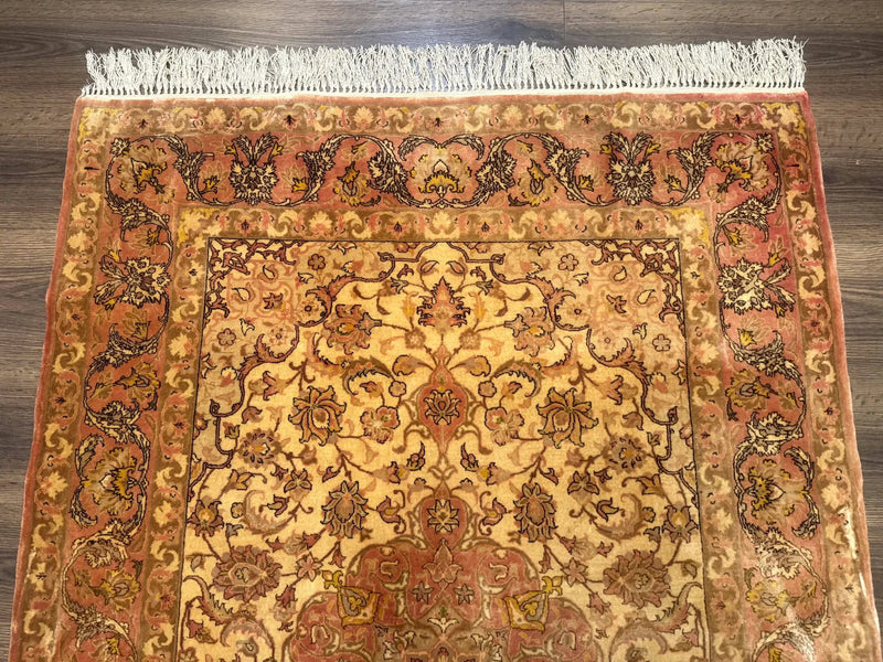 Persian Isfahan Rug 3x5 Fine 550 KPSI Kork Wool on Silk by Jewel Rugs