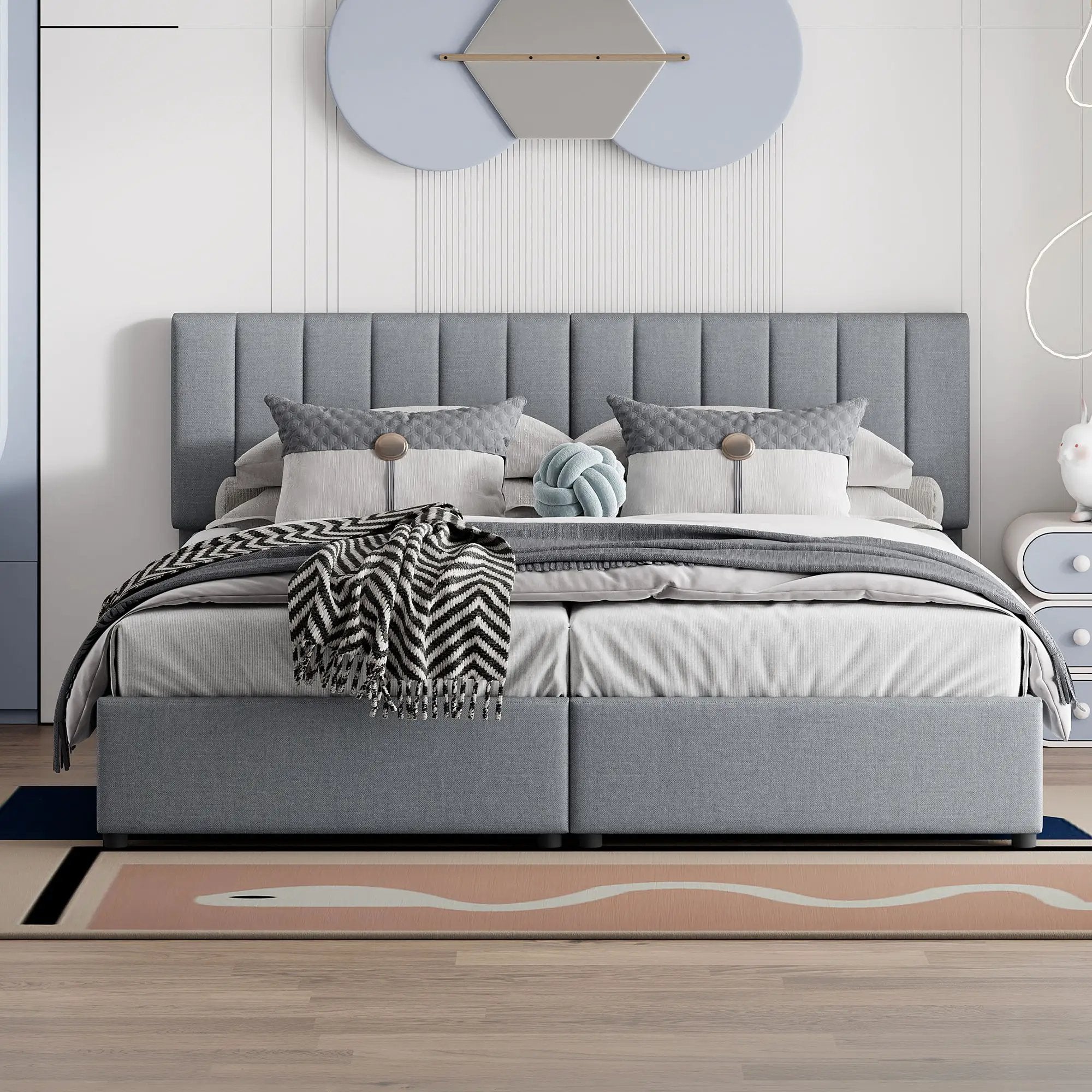 Upholstered Platform Bed With A Hydraulic Storage System by HouseOfZazla
