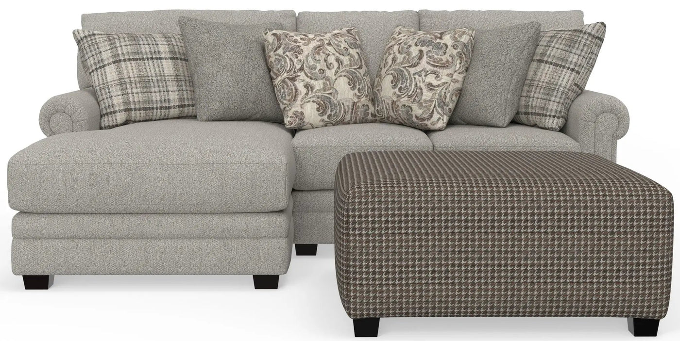 Livingston - Sectional With Comfort Coil Seating, 40" Cocktail Ottoman And Accent Pillows Included by Unique Piece Furniture