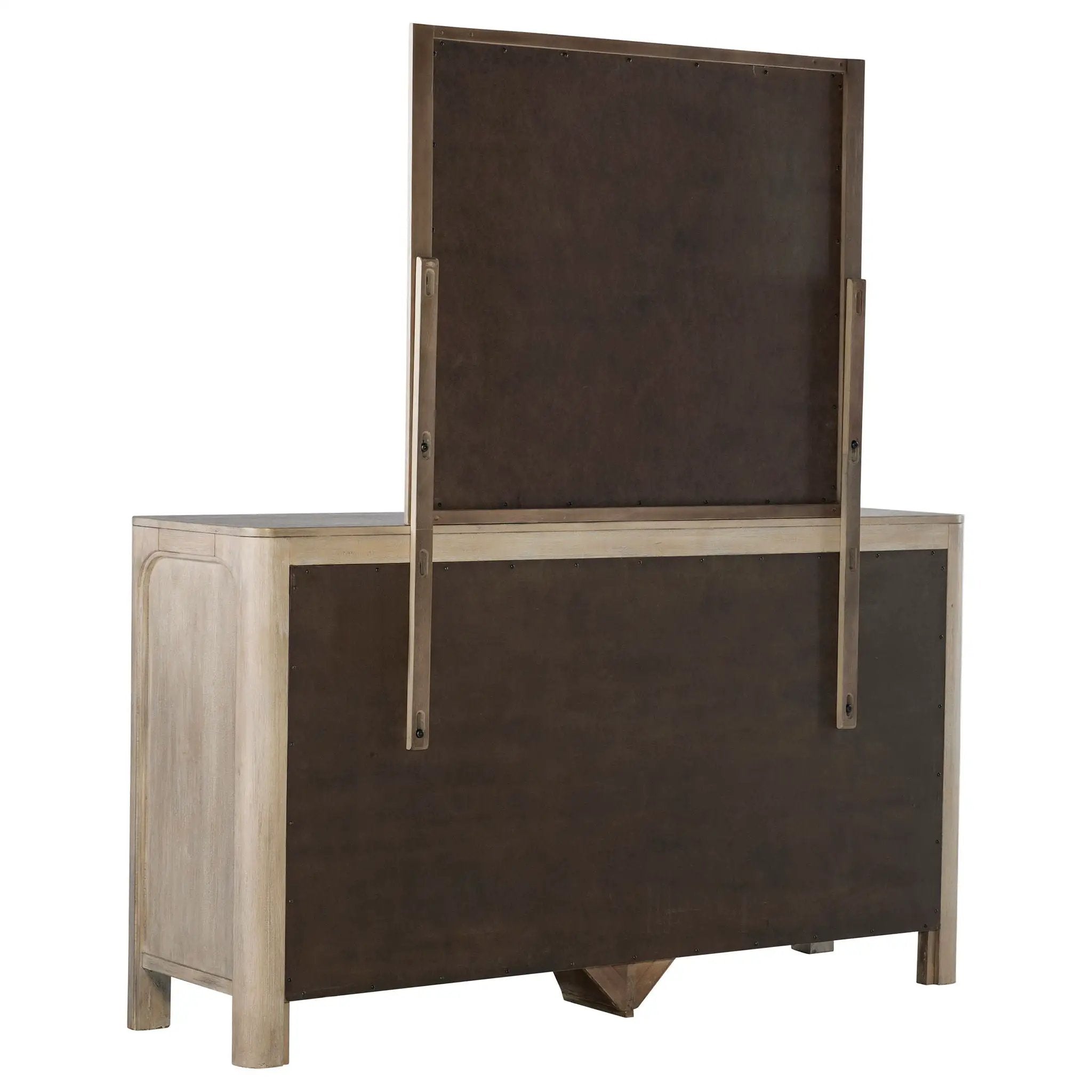 Solano 9-drawer Bedroom Dresser with Mirror Weathered Mango by Unique Piece Furniture