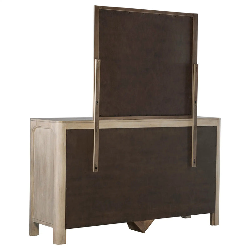 Solano 9-drawer Bedroom Dresser with Mirror Weathered Mango by Unique Piece Furniture