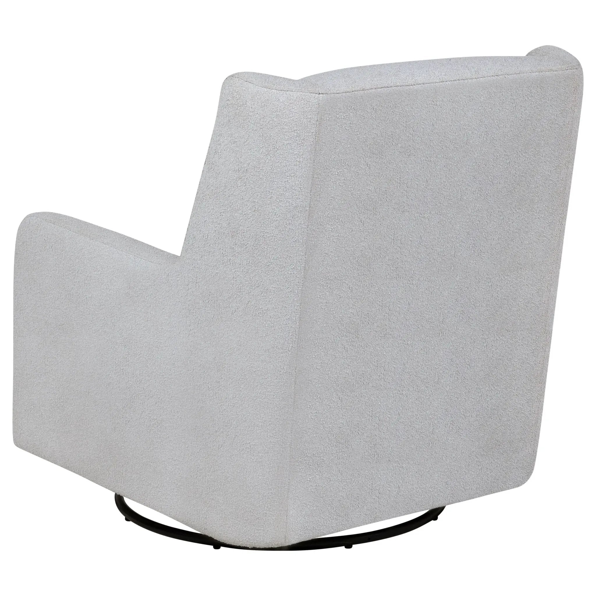 Serra Boucle Upholstered Swivel Glider Dove Grey by Unique Piece Furniture