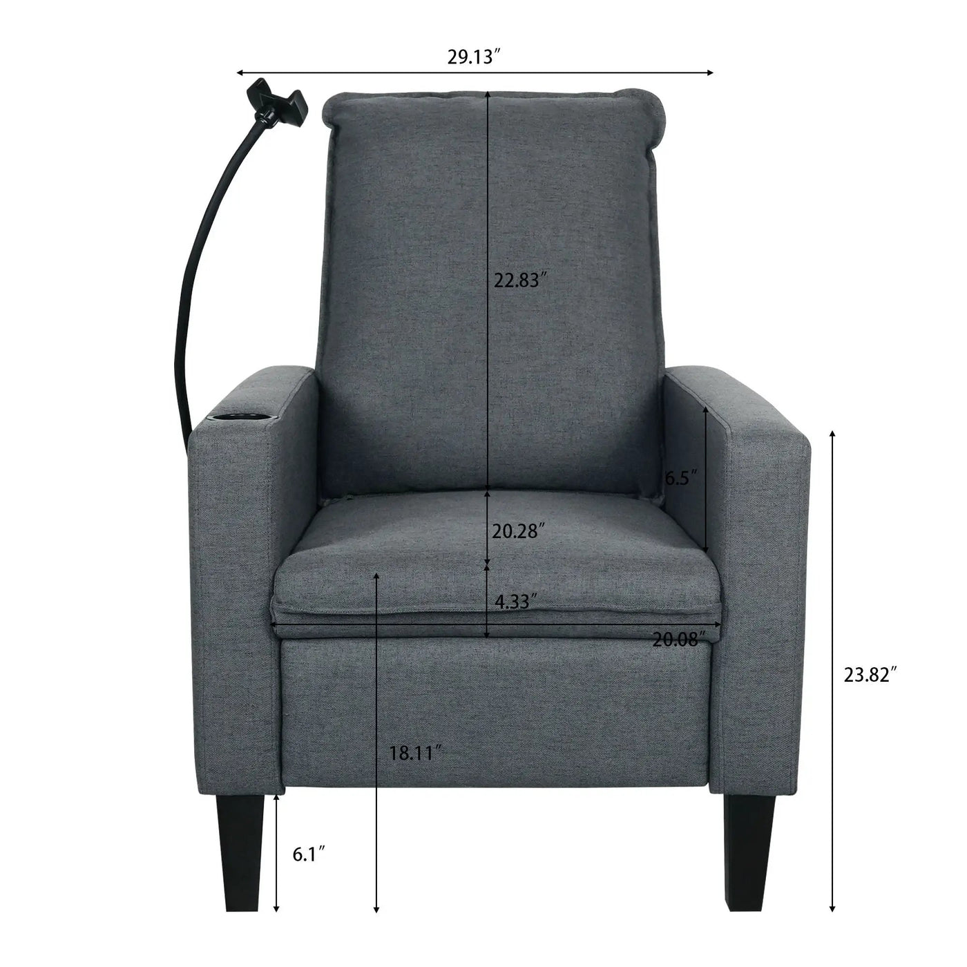 Recliner Chairs For Adults, Adjustable Recliner Sofa With Mobile Phone Holder & Cup Holder, Modern Reclining Chairs Fabric Push Back Recliner Chairs For Living Room, Bedroom by HouseOfZazla