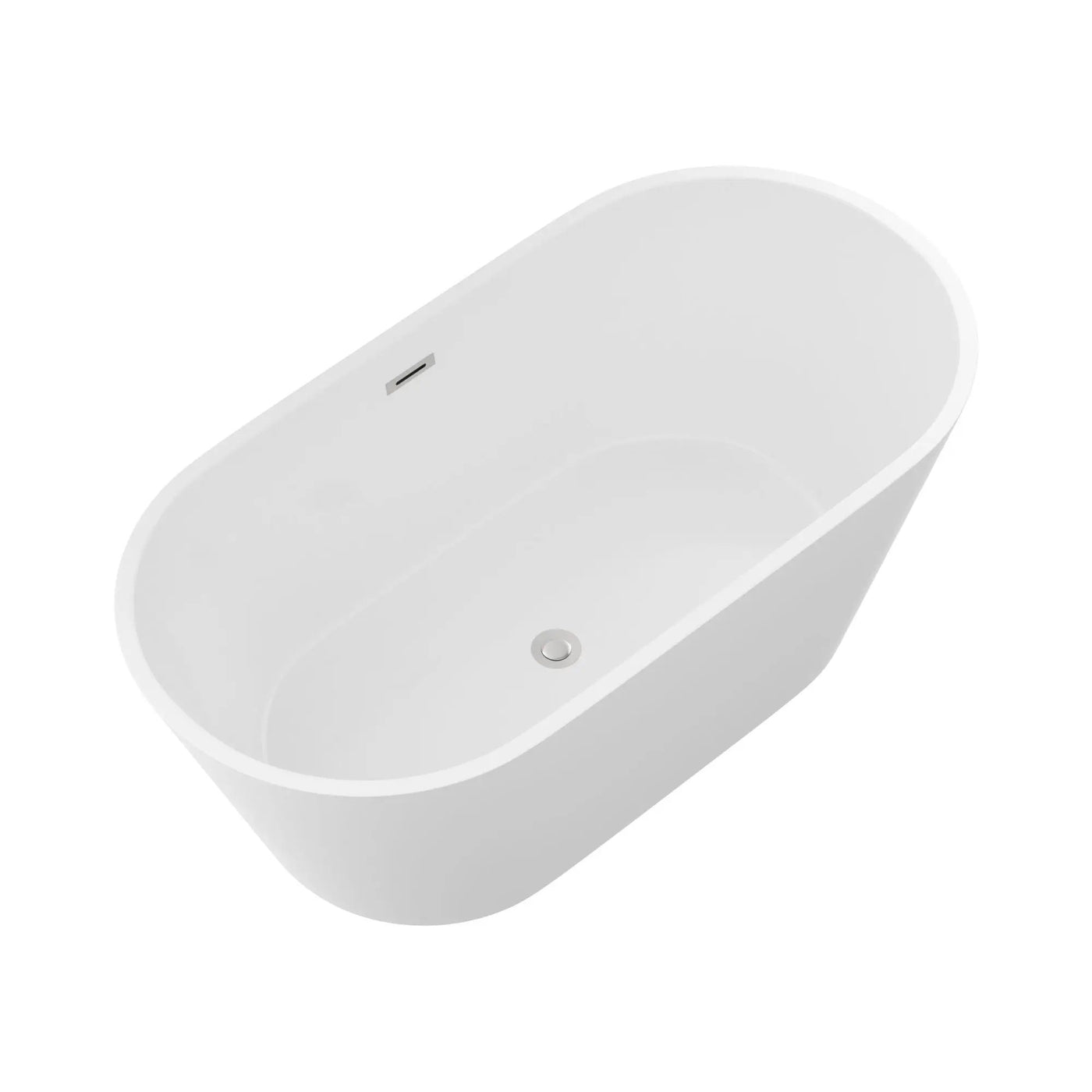 Gloss Freestanding Bathtub With Drain, Stand Alone Soaking Tub by HouseOfZazla