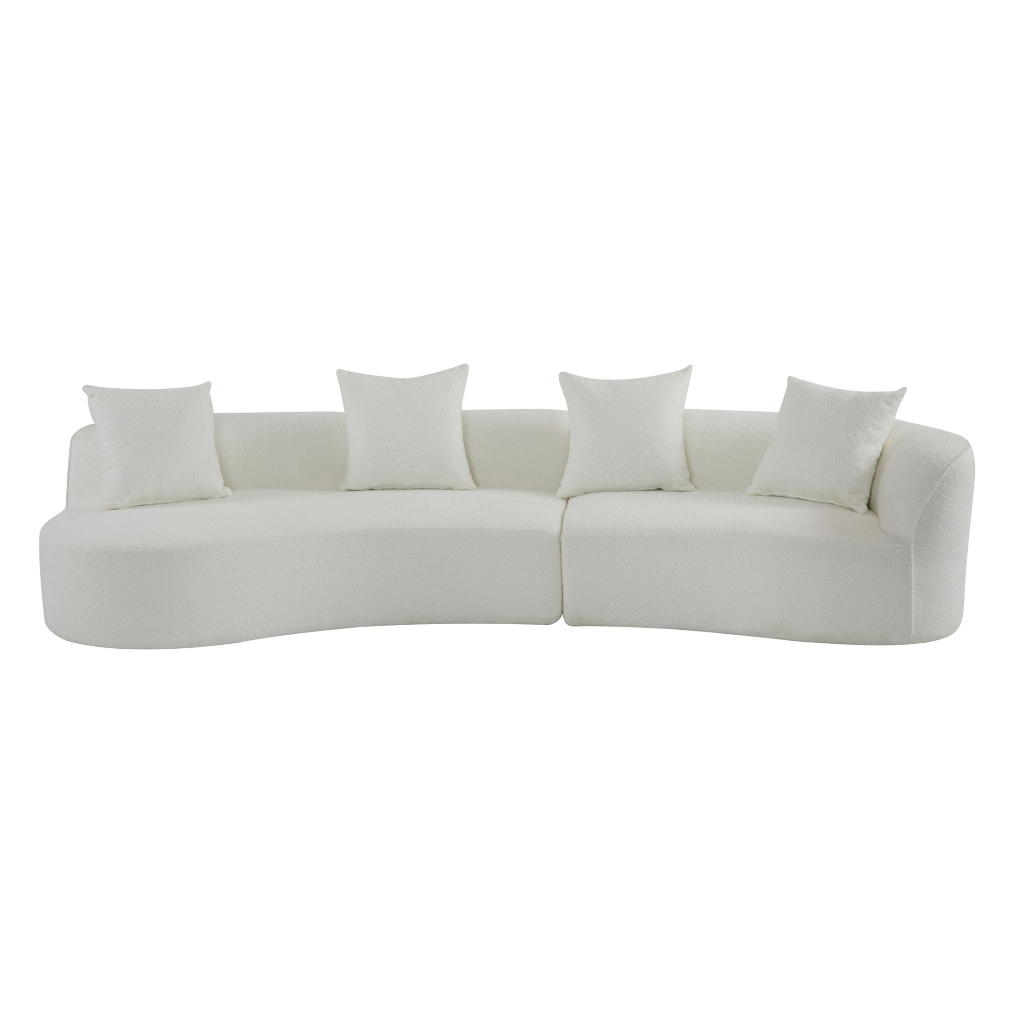 Elegant Curved Sectional Sofa With Full Foam Comfort by HouseOfZazla