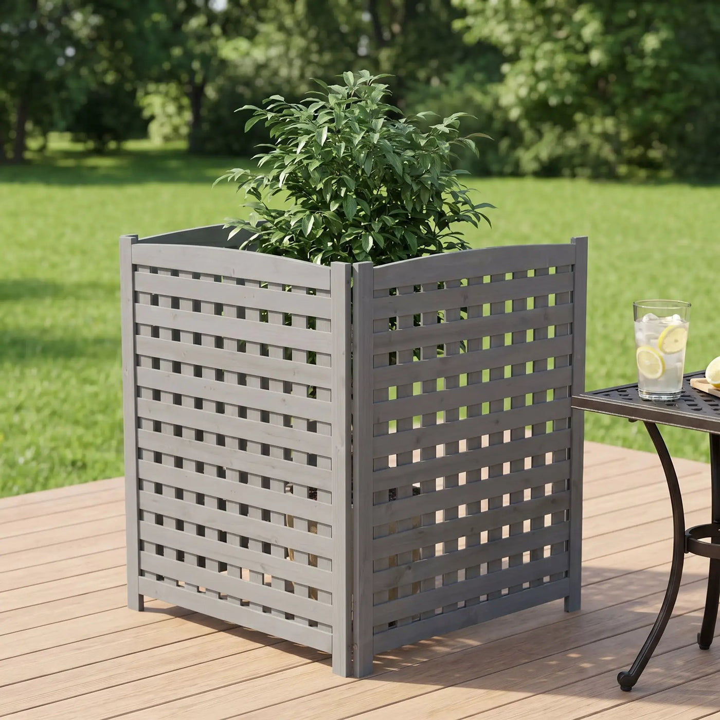 3 Panel Outdoor Air Conditioner Fence Screen by HouseOfZazla