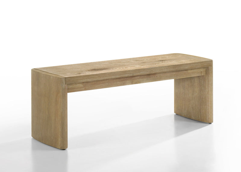 Magnus - 6 Piece Extendable Rectangular Dining Table Set With Dining Bench - Oak by HouseOfZazla